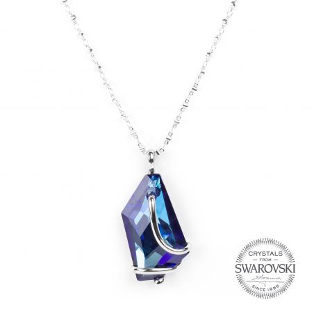 Collier Andrea Marazzini - Bijoux cristal Swarovski bleu