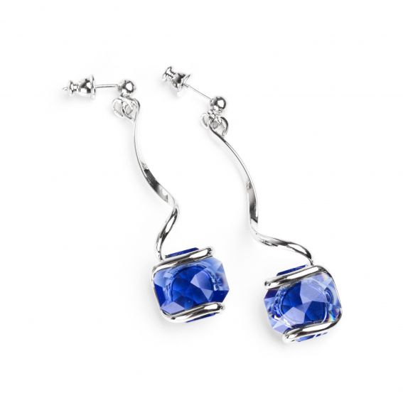 Marazzini - Crystal Earrings Swarovski dark blue