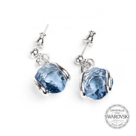 Marazzini - Oorbellen Swarovski kristal denim