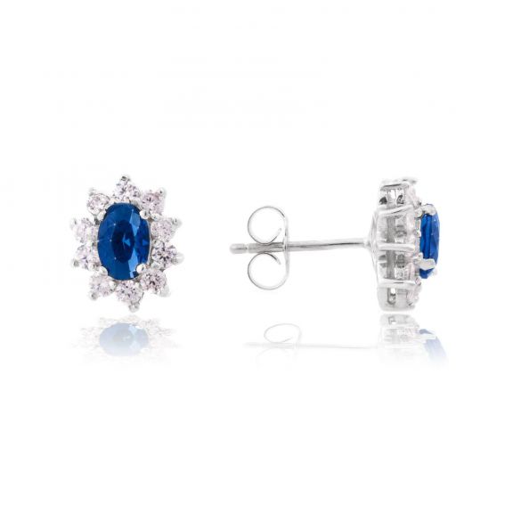 Bijou en argent - Diana sapphire blue Drills