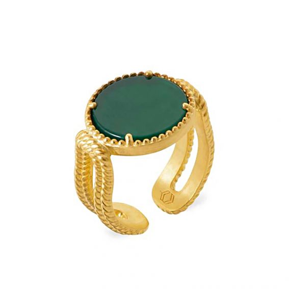 Constance HERA Green Agate Ring