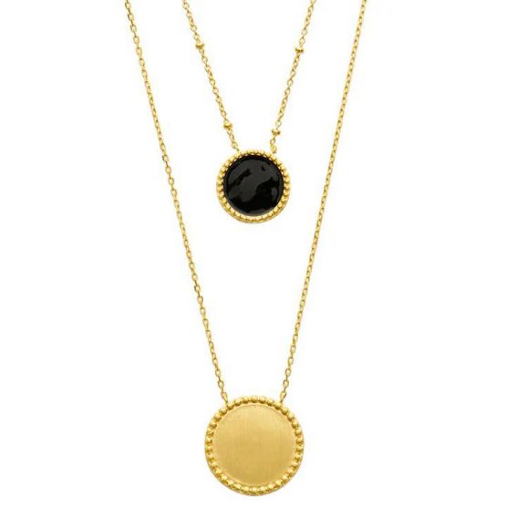 Constance Black lacquered HERA necklace