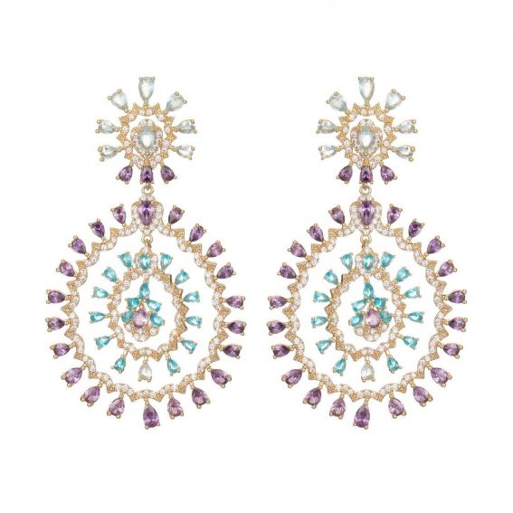 DENTELIA gouden oorbel