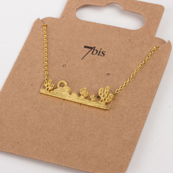 Collier 7bis Paysage désert doré - Bijoux & Collier de marque 7bis