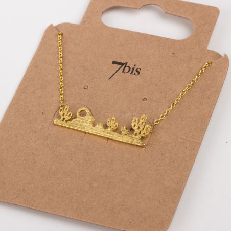 Collier 7bis Paysage désert doré - Bijoux & Collier de marque 7bis