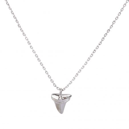 Collier Dent de requin argentée - Bijoux & Collier de marque 7bis