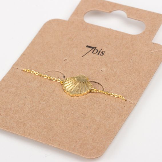 Collier 7bis Coquillage doré - Bijoux & Collier de marque 7bis