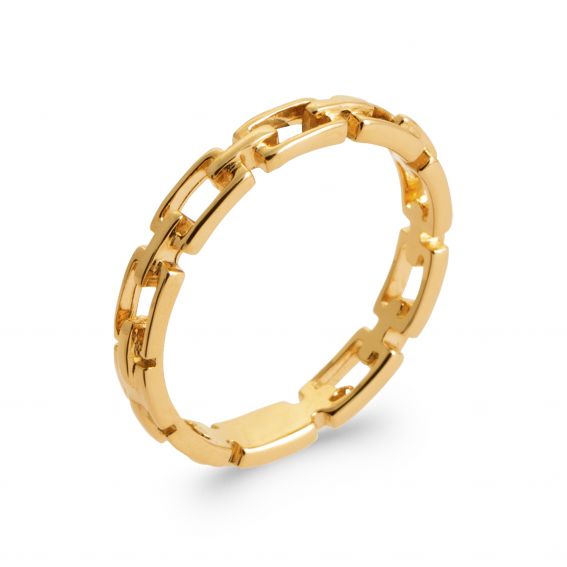 Bague CHAINE plaqué or 18k