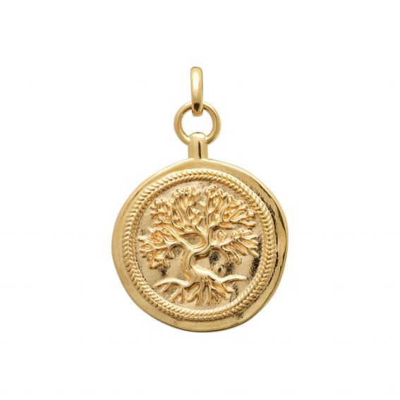 18k gold plated Life pendant