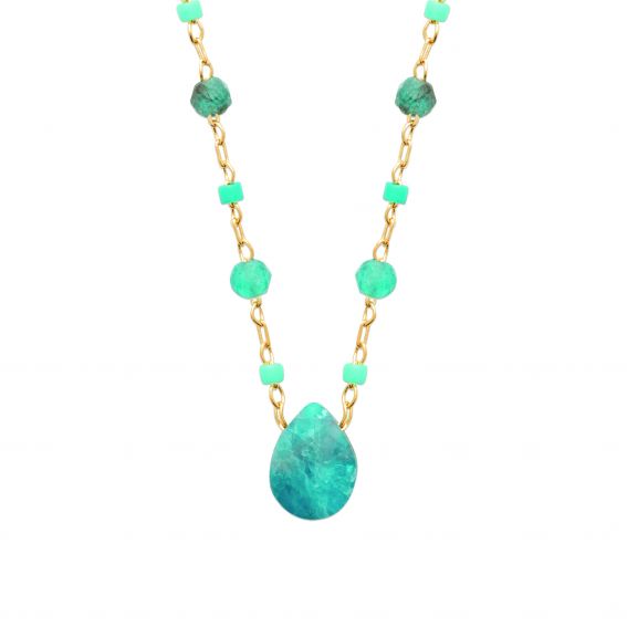 18k vergulde APATITE ketting