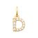 Pendentif D zirconium plaque or 18k
