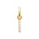 Pendentif I zirconium plaque or 18k