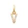 Pendentif V zirconium plaque or 18k