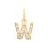 W zirkonium hanger 18k gouden plaat