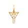 Zirkonium Y-hanger 18k gouden plaat