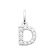 925 zilveren D zirkonium hanger