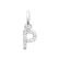 925 zilveren P zirkonium hanger
