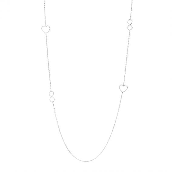 Sautoir coeurs et infinis - Bijoux en argent - Collier en argent 925