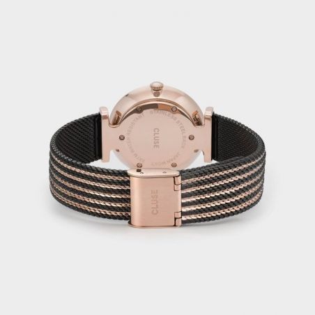 Montre CLUSE - Triomphe Bicolor Rose Gold Black Black bicolour mesh