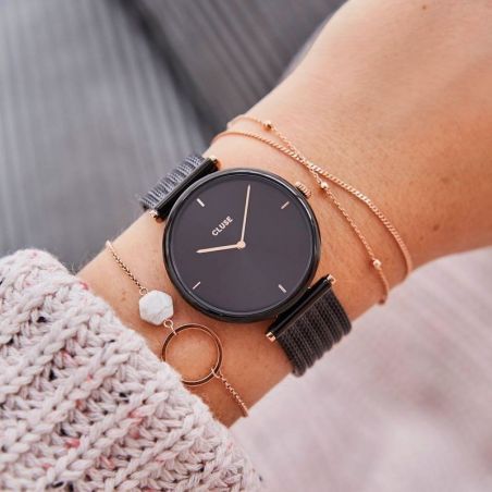 Montre CLUSE - Triomphe Mesh Black / Black - Modèle CL61004