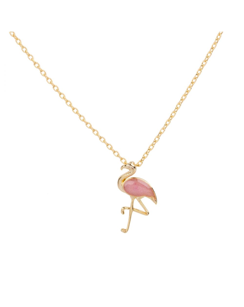 7bis - gold enamel flamingo