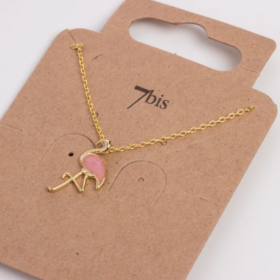 7bis - goud emaille flamingo