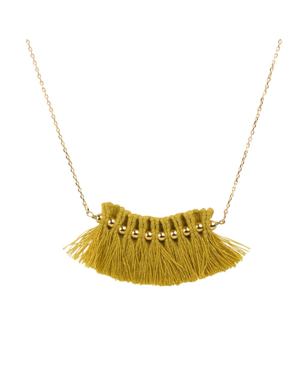 7bis - Tassel Fringe mosterd