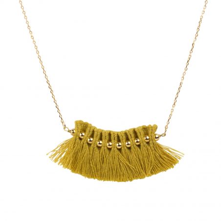7bis - Tassel Fringe mosterd