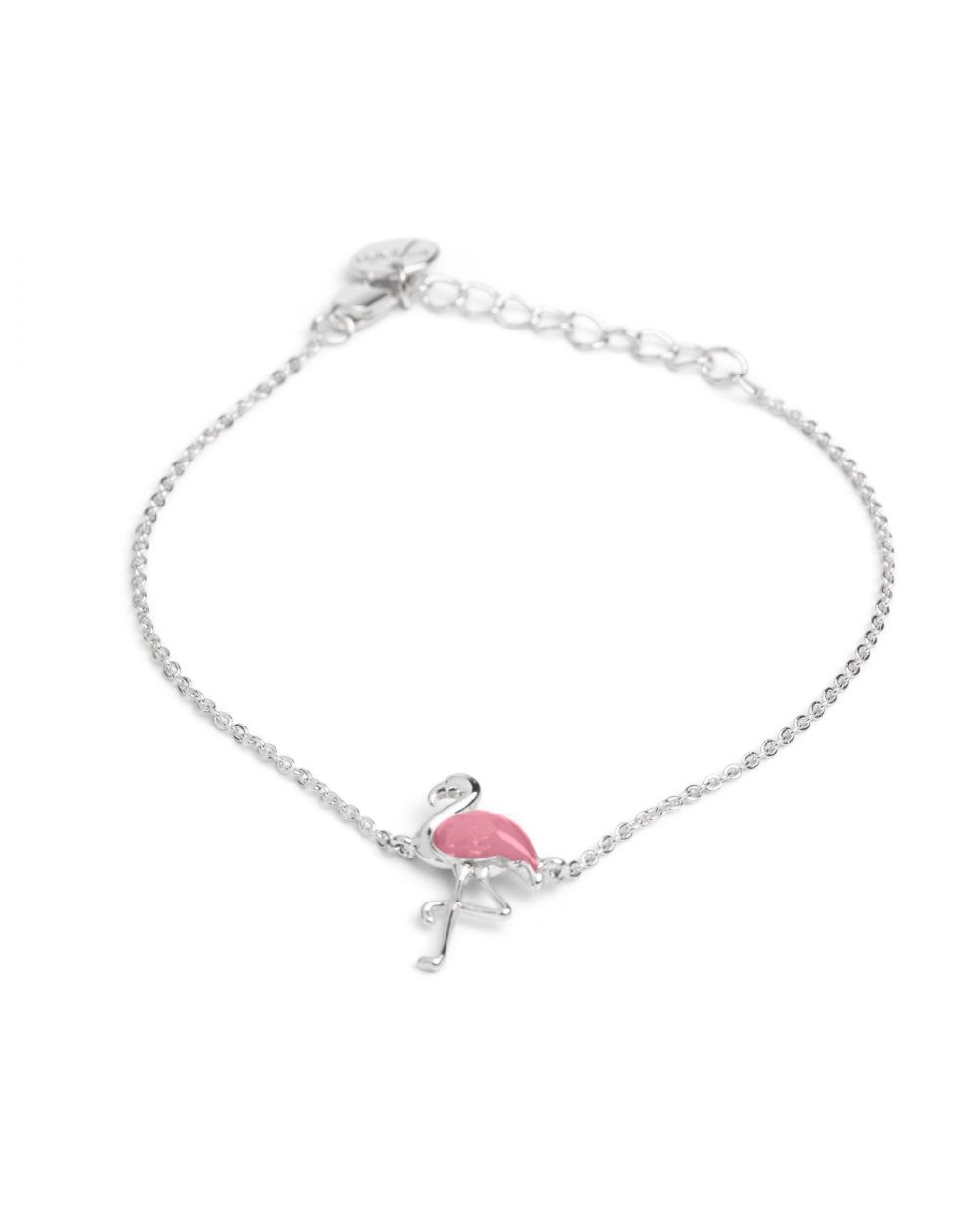 7bis - zilver emaille flamingo