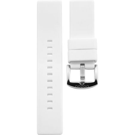 101.22 - white rubber 22 mm. - Bracelet pour montre Oozoo