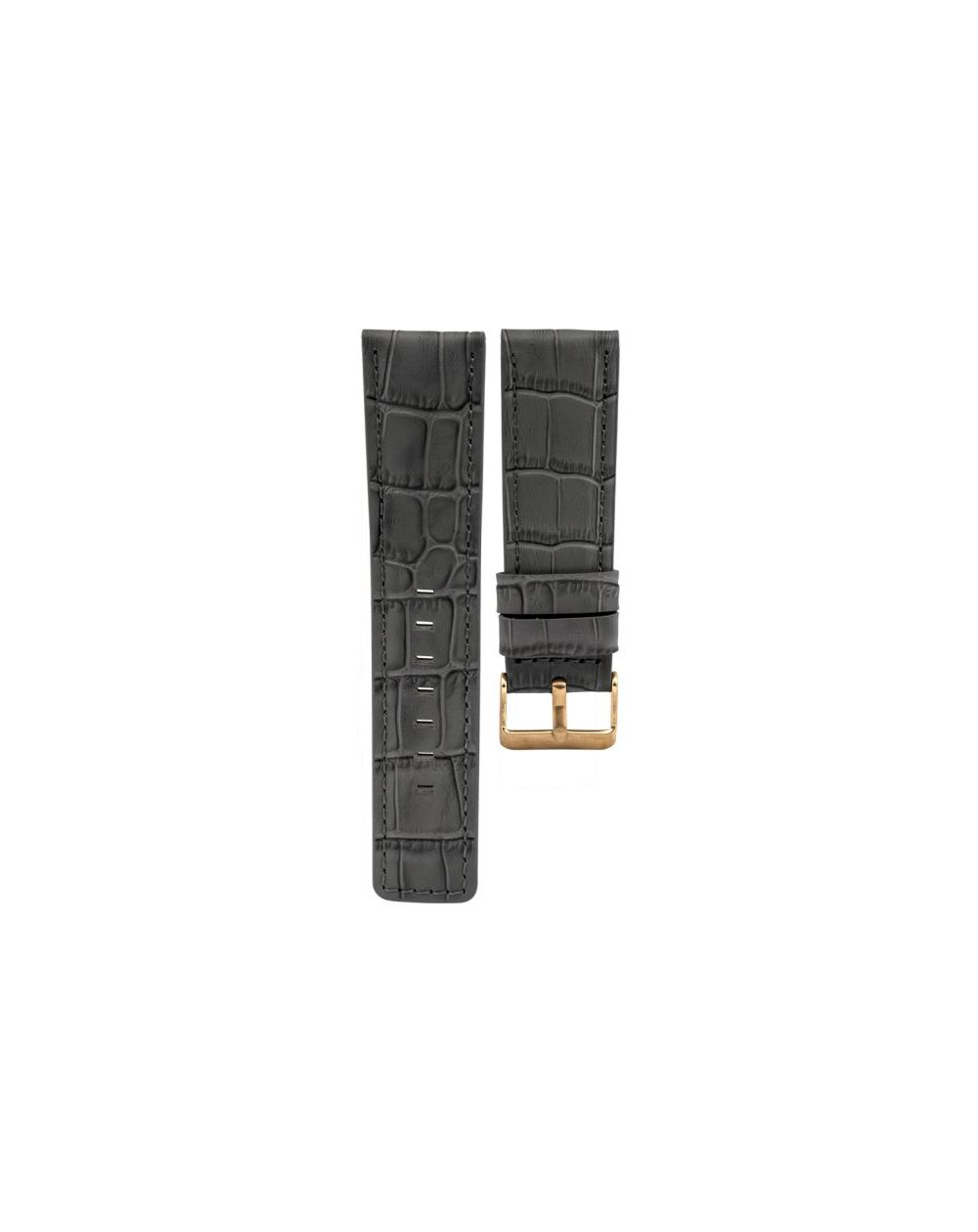 Oozoo - 127,24 - olifantgrijs croco 24 mm.