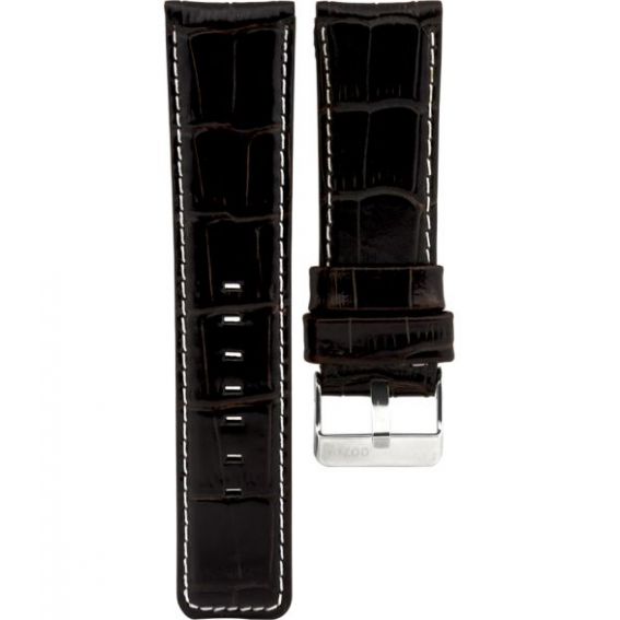Oozoo - 129,24 - donkerbruin croco 24 mm.