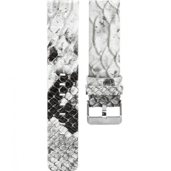 Oozoo - 132.22 - silvergrey snake 22mm.