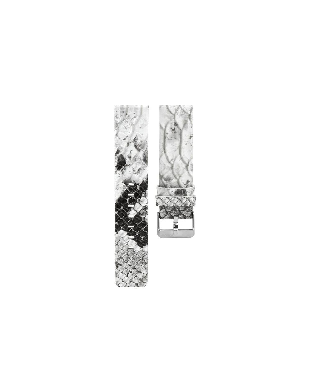 Oozoo - 132.22 - silvergrey snake 22mm.