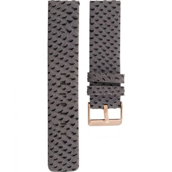 135.22 - dark grey python 22 mm. - Bracelet pour montre Oozoo
