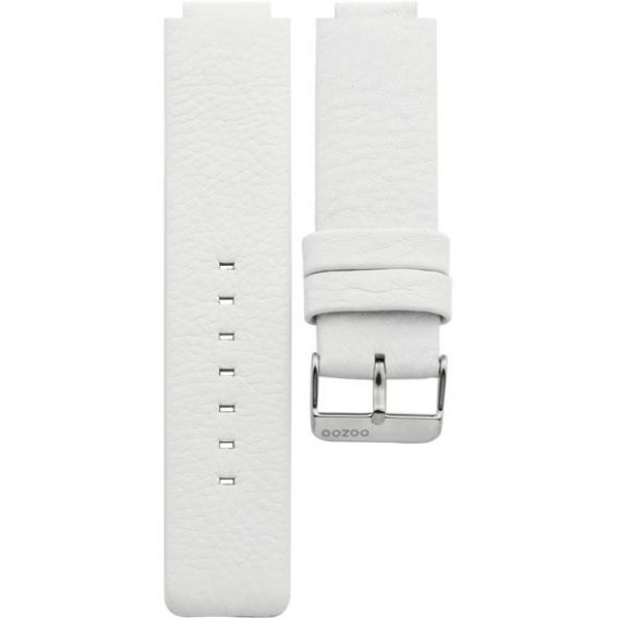 136.18 - white 18/24 mm. - Bracelet pour montre Oozoo