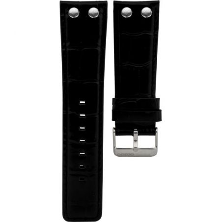 139.24 - black croco studs 24 mm. - Bracelet pour montre Oozoo