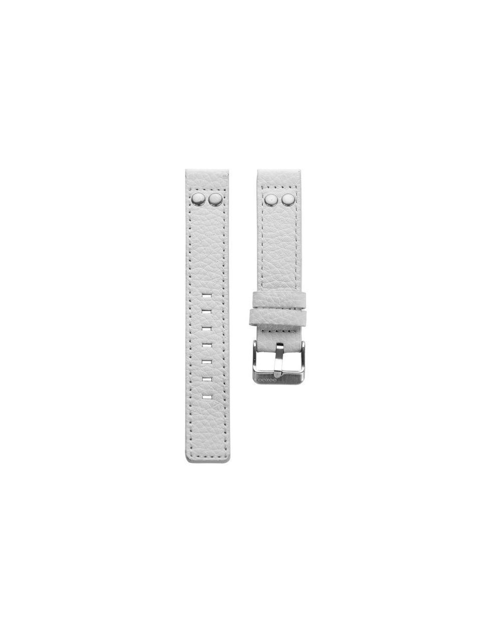 2.20 - white studs 20 mm. - Bracelet pour montre Oozoo
