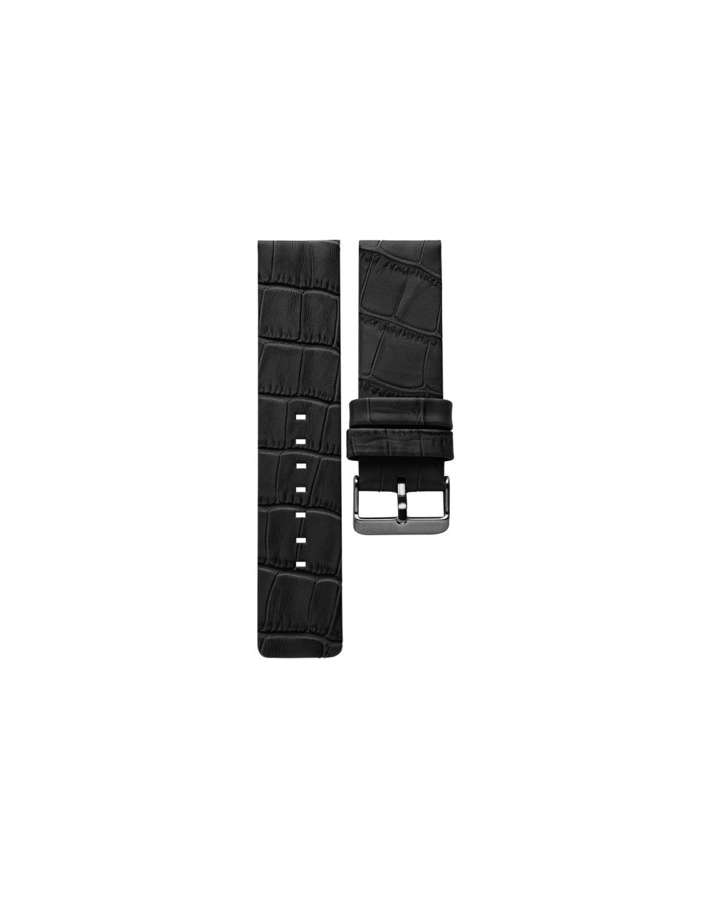 32.24 - black croco 24 mm. - Bracelet pour montre Oozoo