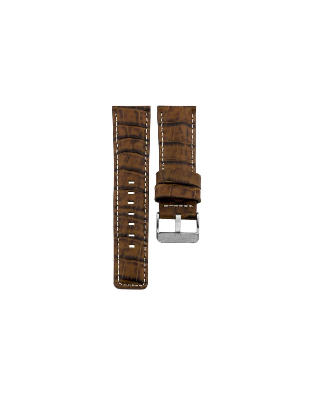 66.24 - brown croco 24 mm. - Bracelet pour montre Oozoo