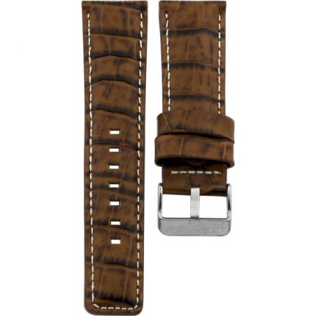 Oozoo - 66.24 - bruin croco 24 mm.