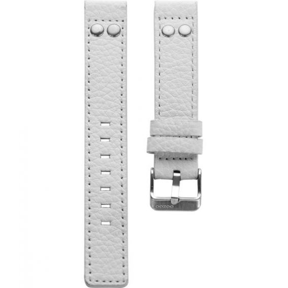900.20 - white studs JR 20 mm. - Bracelet pour montre Oozoo