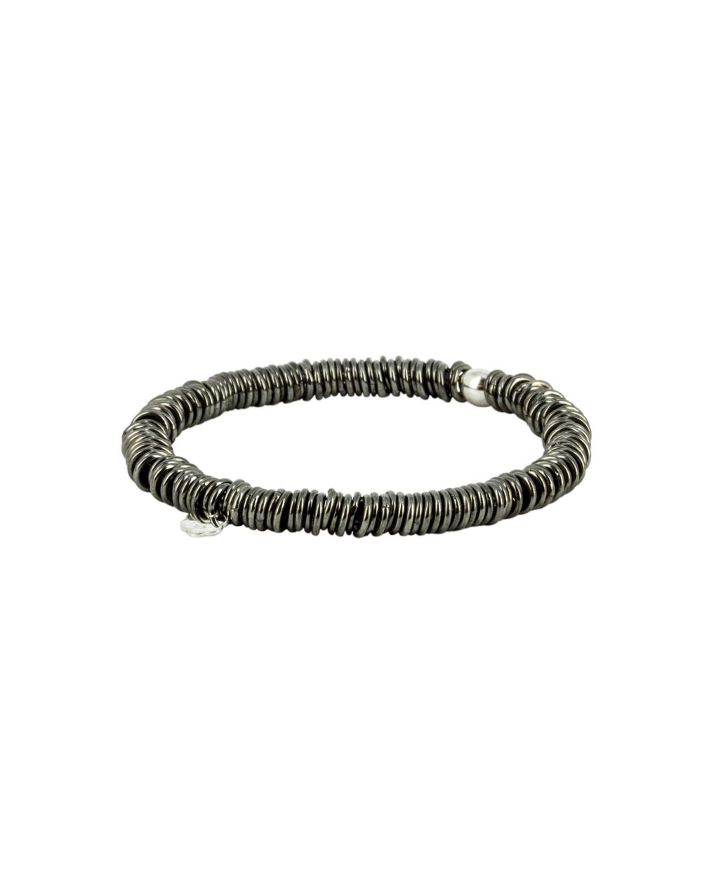 Bijou en argent - elastische armband zilveren ringen
