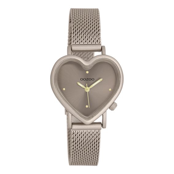 Oozoo C11445 taupe heart watch