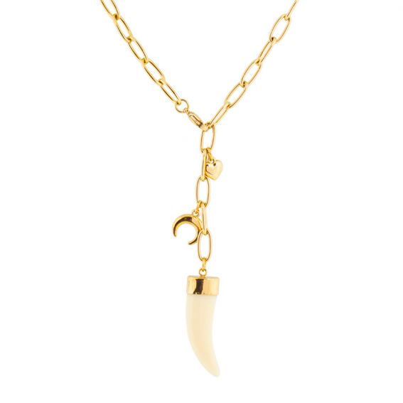 Dames stalen ketting met...