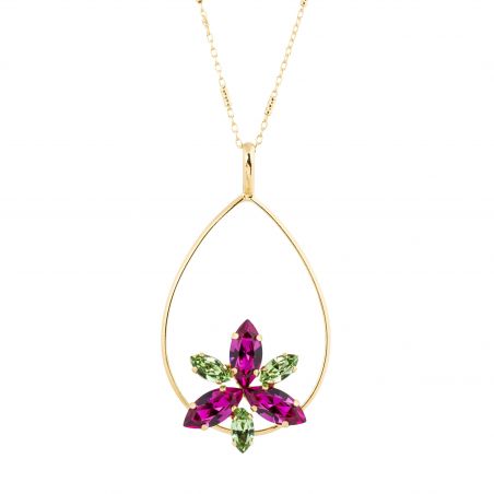ovale Swarovski munt kristal ketting