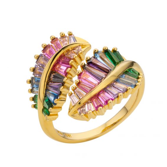 Myabay Rainbow Leaves Ring