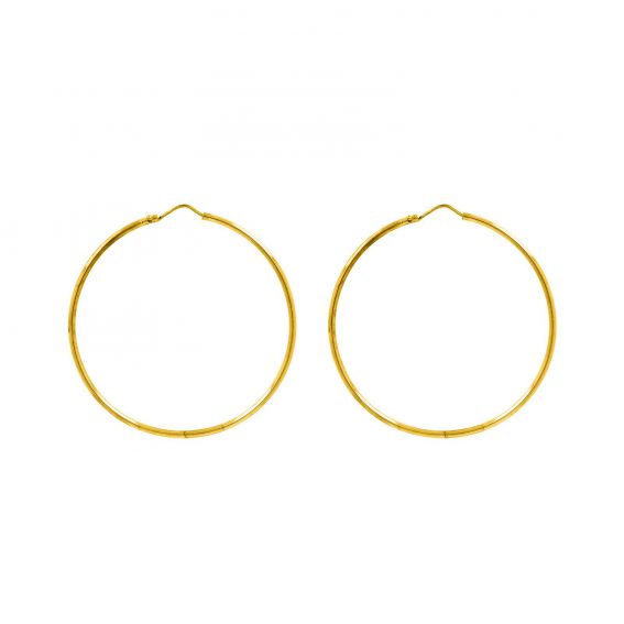 Goldly smooth Creoles - Earrings - Bijouterie Or & Argent - 181244-183679-196684