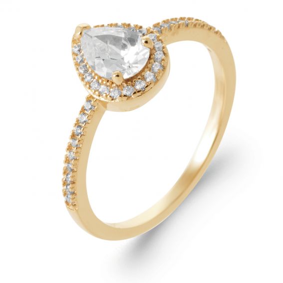 18k gold plated rose ring