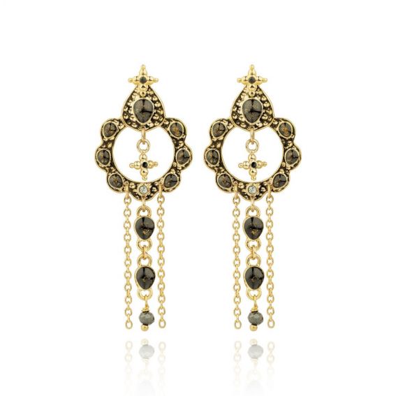 Boucles d'oreilles Adrya Noir